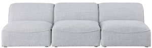 Miramar Linen Textured Fabric / Engineered Wood / Foam Contemporary Grey Durable Linen Textured Modular Sofa - 99" W x 38" D x 28.5" H