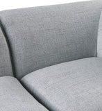 Miramar Linen Textured Fabric / Engineered Wood / Foam Contemporary Grey Durable Linen Textured Modular Sofa - 99" W x 38" D x 28.5" H