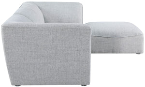 Miramar Linen Textured Fabric / Engineered Wood / Foam Contemporary Grey Durable Linen Textured Modular Sectional - 109" W x 73" D x 28.5" H