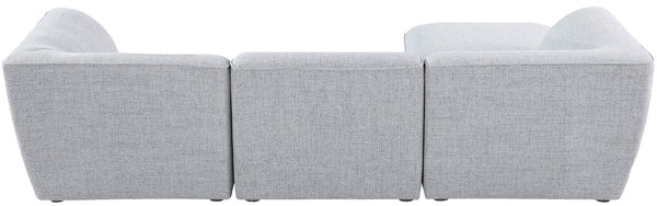 Miramar Linen Textured Fabric / Engineered Wood / Foam Contemporary Grey Durable Linen Textured Modular Sectional - 109" W x 73" D x 28.5" H