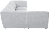 Miramar Linen Textured Fabric / Engineered Wood / Foam Contemporary Grey Durable Linen Textured Modular Sectional - 109" W x 71" D x 28.5" H