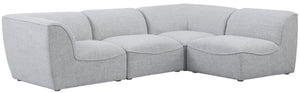 Miramar Linen Textured Fabric / Engineered Wood / Foam Contemporary Grey Durable Linen Textured Modular Sectional - 109" W x 71" D x 28.5" H