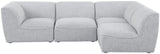 Miramar Linen Textured Fabric / Engineered Wood / Foam Contemporary Grey Durable Linen Textured Modular Sectional - 109" W x 71" D x 28.5" H