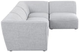 Miramar Linen Textured Fabric / Engineered Wood / Foam Contemporary Grey Durable Linen Textured Modular Sectional - 109" W x 71" D x 28.5" H