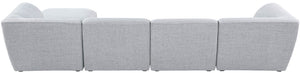 Miramar Linen Textured Fabric / Engineered Wood / Foam Contemporary Grey Durable Linen Textured Modular Sectional - 142" W x 73" D x 28.5" H