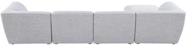 Miramar Linen Textured Fabric / Engineered Wood / Foam Contemporary Grey Durable Linen Textured Modular Sectional - 142" W x 73" D x 28.5" H