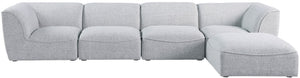 Miramar Linen Textured Fabric / Engineered Wood / Foam Contemporary Grey Durable Linen Textured Modular Sectional - 142" W x 73" D x 28.5" H