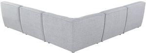 Miramar Linen Textured Fabric / Engineered Wood / Foam Contemporary Grey Durable Linen Textured Modular Sectional - 104" W x 104" D x 28.5" H