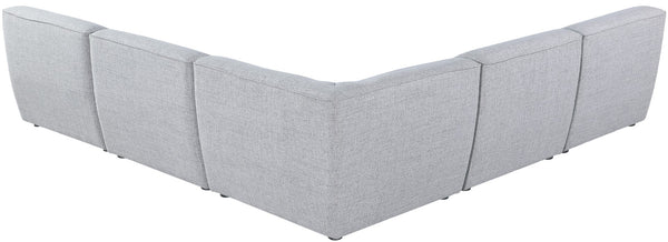 Miramar Linen Textured Fabric / Engineered Wood / Foam Contemporary Grey Durable Linen Textured Modular Sectional - 104" W x 104" D x 28.5" H