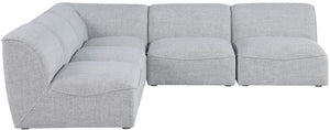 Miramar Linen Textured Fabric / Engineered Wood / Foam Contemporary Grey Durable Linen Textured Modular Sectional - 104" W x 104" D x 28.5" H