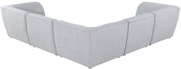 Miramar Linen Textured Fabric / Engineered Wood / Foam Contemporary Grey Durable Linen Textured Modular Sectional - 109" W x 109" D x 28.5" H