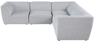 Miramar Linen Textured Fabric / Engineered Wood / Foam Contemporary Grey Durable Linen Textured Modular Sectional - 109" W x 109" D x 28.5" H