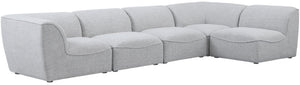 Miramar Linen Textured Fabric / Engineered Wood / Foam Contemporary Grey Durable Linen Textured Modular Sectional - 142" W x 71" D x 28.5" H
