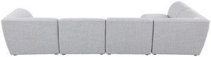 Miramar Linen Textured Fabric / Engineered Wood / Foam Contemporary Grey Durable Linen Textured Modular Sectional - 142" W x 71" D x 28.5" H