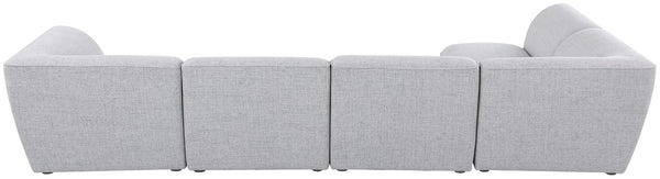 Miramar Linen Textured Fabric / Engineered Wood / Foam Contemporary Grey Durable Linen Textured Modular Sectional - 142" W x 71" D x 28.5" H