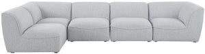 Miramar Linen Textured Fabric / Engineered Wood / Foam Contemporary Grey Durable Linen Textured Modular Sectional - 142" W x 71" D x 28.5" H