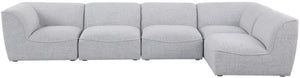 Miramar Linen Textured Fabric / Engineered Wood / Foam Contemporary Grey Durable Linen Textured Modular Sectional - 142" W x 71" D x 28.5" H