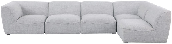 Miramar Linen Textured Fabric / Engineered Wood / Foam Contemporary Grey Durable Linen Textured Modular Sectional - 142" W x 71" D x 28.5" H