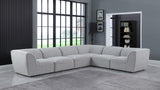 Miramar Linen Textured Fabric / Engineered Wood / Foam Contemporary Grey Durable Linen Textured Modular Sectional - 142" W x 109" D x 28.5" H