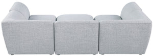 Miramar Linen Textured Fabric / Engineered Wood / Foam Contemporary Grey Durable Linen Textured Modular Sectional - 109" W x 71" D x 28.5" H