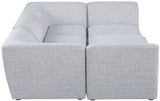 Miramar Linen Textured Fabric / Engineered Wood / Foam Contemporary Grey Durable Linen Textured Modular Sectional - 109" W x 71" D x 28.5" H