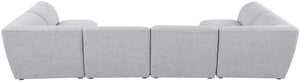 Miramar Linen Textured Fabric / Engineered Wood / Foam Contemporary Grey Durable Linen Textured Modular Sectional - 142" W x 71" D x 28.5" H