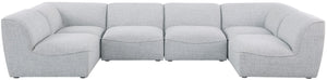 Miramar Linen Textured Fabric / Engineered Wood / Foam Contemporary Grey Durable Linen Textured Modular Sectional - 142" W x 71" D x 28.5" H