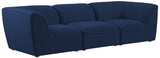 Miramar Linen Textured Fabric / Engineered Wood / Foam Contemporary Navy Durable Linen Textured Modular Sofa - 109" W x 38" D x 28.5" H