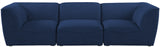 Miramar Linen Textured Fabric / Engineered Wood / Foam Contemporary Navy Durable Linen Textured Modular Sofa - 109" W x 38" D x 28.5" H