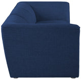 Miramar Linen Textured Fabric / Engineered Wood / Foam Contemporary Navy Durable Linen Textured Modular Sofa - 109" W x 38" D x 28.5" H