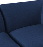 Miramar Linen Textured Fabric / Engineered Wood / Foam Contemporary Navy Durable Linen Textured Modular Sofa - 132" W x 38" D x 28.5" H