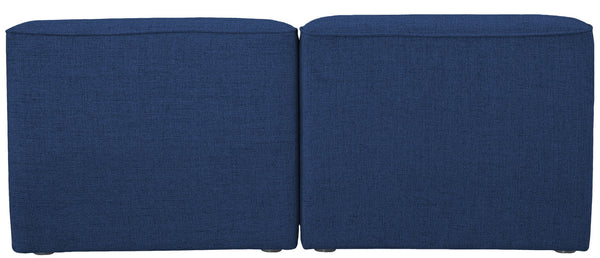 Miramar Linen Textured Fabric / Engineered Wood / Foam Contemporary Navy Durable Linen Textured Modular Sofa - 66" W x 38" D x 28.5" H