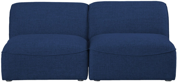 Miramar Linen Textured Fabric / Engineered Wood / Foam Contemporary Navy Durable Linen Textured Modular Sofa - 66" W x 38" D x 28.5" H