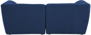Miramar Linen Textured Fabric / Engineered Wood / Foam Contemporary Navy Durable Linen Textured Modular Sofa - 76" W x 38" D x 28.5" H
