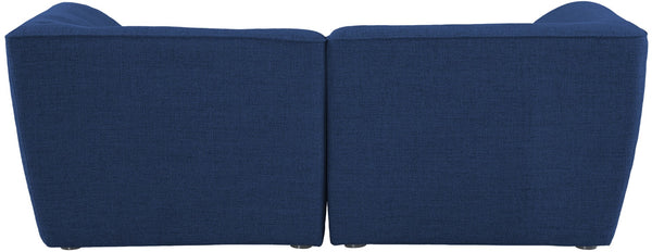 Miramar Linen Textured Fabric / Engineered Wood / Foam Contemporary Navy Durable Linen Textured Modular Sofa - 76" W x 38" D x 28.5" H