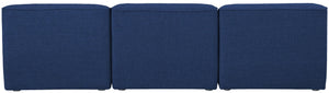 Miramar Linen Textured Fabric / Engineered Wood / Foam Contemporary Navy Durable Linen Textured Modular Sofa - 99" W x 38" D x 28.5" H
