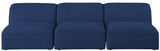 Miramar Linen Textured Fabric / Engineered Wood / Foam Contemporary Navy Durable Linen Textured Modular Sofa - 99" W x 38" D x 28.5" H