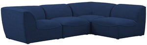 Miramar Linen Textured Fabric / Engineered Wood / Foam Contemporary Navy Durable Linen Textured Modular Sectional - 109" W x 71" D x 28.5" H