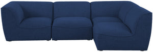 Miramar Linen Textured Fabric / Engineered Wood / Foam Contemporary Navy Durable Linen Textured Modular Sectional - 109" W x 71" D x 28.5" H