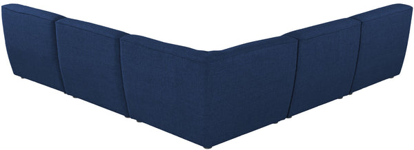 Miramar Linen Textured Fabric / Engineered Wood / Foam Contemporary Navy Durable Linen Textured Modular Sectional - 104" W x 104" D x 28.5" H