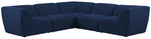 Miramar Linen Textured Fabric / Engineered Wood / Foam Contemporary Navy Durable Linen Textured Modular Sectional - 109" W x 109" D x 28.5" H