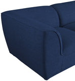 Miramar Linen Textured Fabric / Engineered Wood / Foam Contemporary Navy Durable Linen Textured Modular Sectional - 109" W x 109" D x 28.5" H