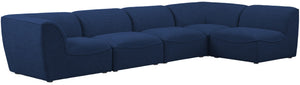 Miramar Linen Textured Fabric / Engineered Wood / Foam Contemporary Navy Durable Linen Textured Modular Sectional - 142" W x 71" D x 28.5" H