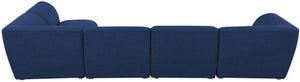 Miramar Linen Textured Fabric / Engineered Wood / Foam Contemporary Navy Durable Linen Textured Modular Sectional - 142" W x 71" D x 28.5" H