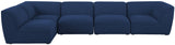 Miramar Linen Textured Fabric / Engineered Wood / Foam Contemporary Navy Durable Linen Textured Modular Sectional - 142" W x 71" D x 28.5" H