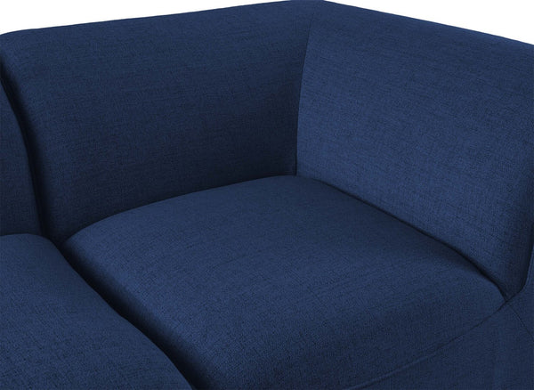 Miramar Linen Textured Fabric / Engineered Wood / Foam Contemporary Navy Durable Linen Textured Modular Sectional - 142" W x 109" D x 28.5" H
