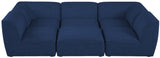 Miramar Linen Textured Fabric / Engineered Wood / Foam Contemporary Navy Durable Linen Textured Modular Sectional - 109" W x 71" D x 28.5" H