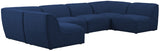 Miramar Linen Textured Fabric / Engineered Wood / Foam Contemporary Navy Durable Linen Textured Modular Sectional - 142" W x 71" D x 28.5" H