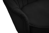 Gardenia Velvet / Engineered Wood / Metal / Foam Contemporary Black Velvet Chair - 32" W x 31" D x 31" H