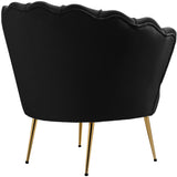 Gardenia Velvet / Engineered Wood / Metal / Foam Contemporary Black Velvet Chair - 32" W x 31" D x 31" H